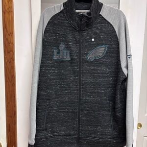 NEW NFL PROLINE Fanatics Black and Gray Jacket Eagles Super Bowl Champions XL